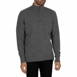 Barbour Tricot à demi-fermeture éclair Tisbury Couleur Gris