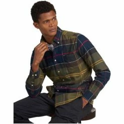 Barbour Edderton Tartan Couleur Bleu -Barbour Soldes 24223243 500 C